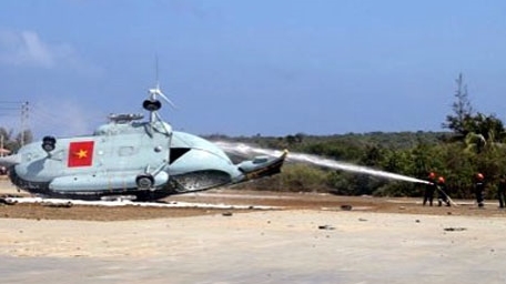Trực thăng Mi-8 rơi trong lúc tiếp đất gặp gió giật mạnh