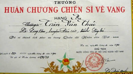 Thông báo về việc truy khen, truy tặng Huy chương Chiến sĩ vẻ vang