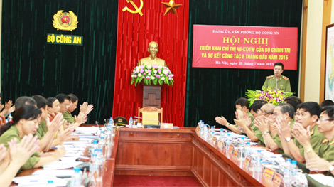 Văn phòng Bộ Công an triển khai Chỉ thị 46-CT/TW và sơ kết công tác 6 tháng