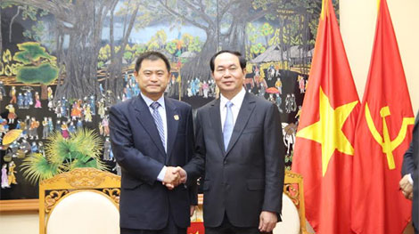 Bộ trưởng Trần Đại Quang tiếp Đoàn đại biểu cấp cao Bộ An ninh Quốc gia Trung Quốc