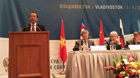 Đồng chí Trương Hòa Bình tham dự Diễn đàn tư pháp quốc tế về hải quan