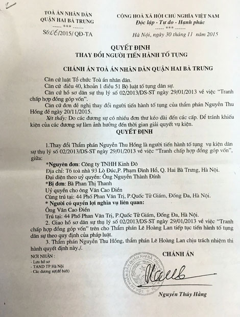 TAND quận Hai Bà Trưng cần giải quyết dứt điểm, tránh khiếu kiện kéo dài