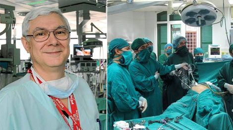 Giáo sư mổ nội soi hàng đầu thế giới đến Bệnh viện Xanh Pôn