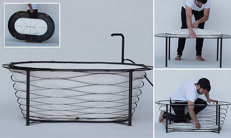 Bồn tắm gấp gọn trong vali