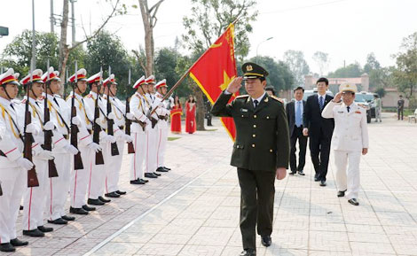 Bộ Trưởng Trần Đại Quang thăm và làm việc tại Cảnh sát PCCC tỉnh Nghệ An