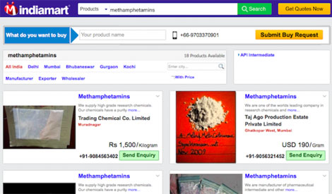 Buôn bán hàng cấm và ma túy tràn lan trên trang mạng IndiaMart