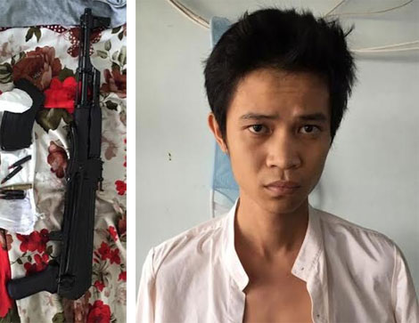 Bắt đối tượng ma túy, phát hiện súng AK giấu bên giường ngủ