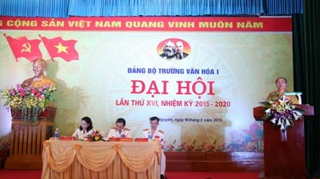 Đại hội Đảng bộ Trường Văn hóa I – Bộ Công an lần thứ XVI, nhiệm kỳ 2015-2020 