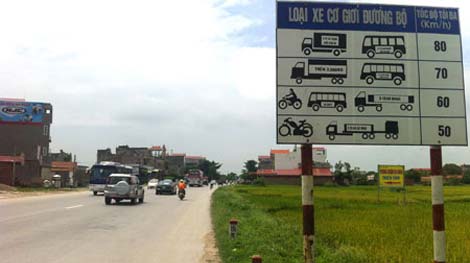 Đã dỡ bỏ hết các biển hạn chế tốc độ dưới 40km/h trên quốc lộ