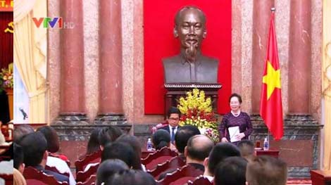 Phó Chủ tịch nước Nguyễn Thị Doan tiếp Đoàn đại biểu Hội đồng doanh nhân gia đình Việt Nam