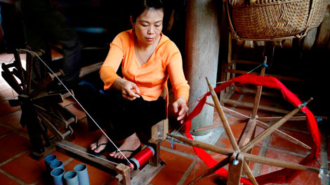 Các nghệ nhân tiêu biểu hội tụ trong ngày hội văn hóa tơ lụa