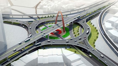 Hợp long cầu vượt Ngã Ba Huế - Đà Nẵng trước Tết nguyên đán