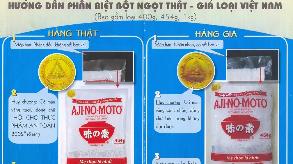 Sản xuất mì chính Ajinomoto giả giữa thành phố Cảng
