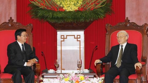 Lãnh đạo Đảng, Nhà nước tiếp đoàn đại biểu Ban Đối ngoại Trung ương Đảng NDCM Lào