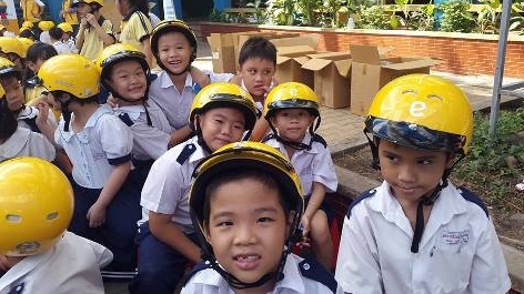 Đầu tháng 5 sẽ mở cuộc vận động tài trợ mũ bảo hiểm cho trẻ em