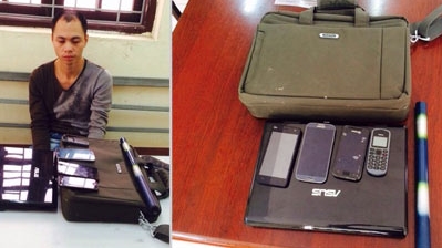 Cảnh sát cơ động bắt đối tượng  trộm cắp tẩu thoát bằng xe taxi