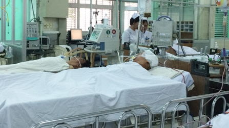 Nạn nhân chấn thương sọ não tình trạng nguy kịch