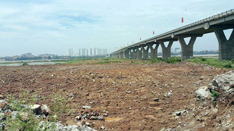 Kiểm điểm việc san lấp mặt bằng trong hành lang thoát lũ sông Hồng