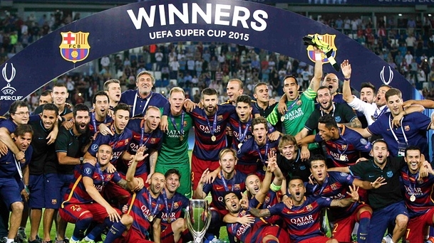 Barca đoạt Siêu Cup châu Âu sau màn rượt đuổi tỷ số