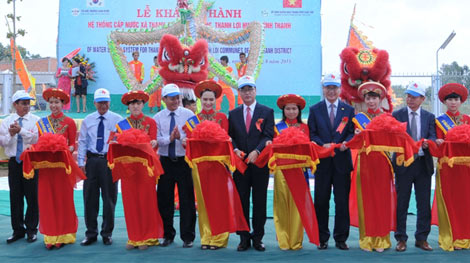 Khánh thành hệ thống cấp nước sạch cho người dân Vĩnh Thạnh