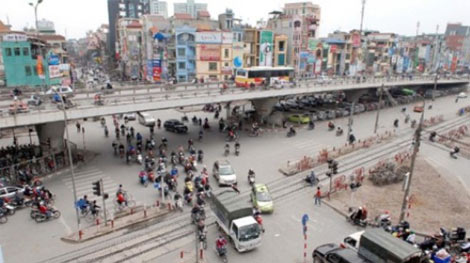 Đường ngang qua Ngã Tư Vọng (Hà Nội) sẽ được mở rộng