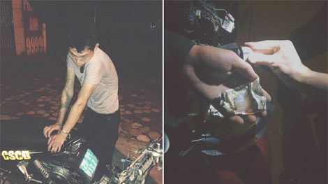 Giấu 4 túi ma túy đá để trong xe máy “đụng” cảnh sát cơ động