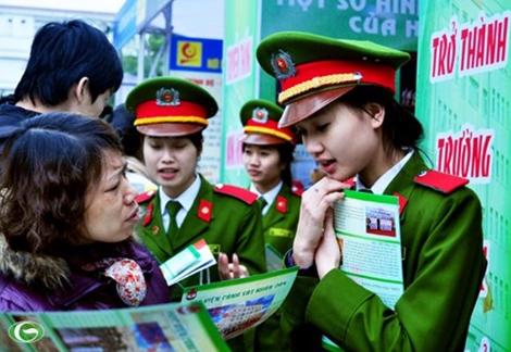 Chỉ tiêu, khối thi, vùng tuyển sinh vào các trường CAND 2016