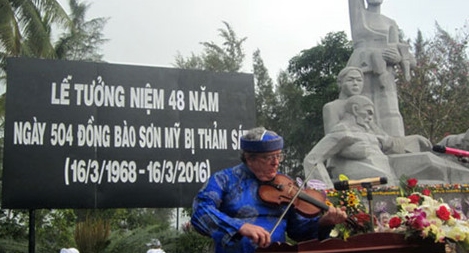 Tưởng niệm 504 người dân bị thảm sát ở Sơn Mỹ
