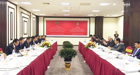 Đoàn công tác Tổng cục Cảnh sát thăm và làm việc tại Lào