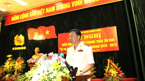 Thứ trưởng Tô Lâm dự Hội nghị điển hình tiên tiến Học viện An ninh nhân dân