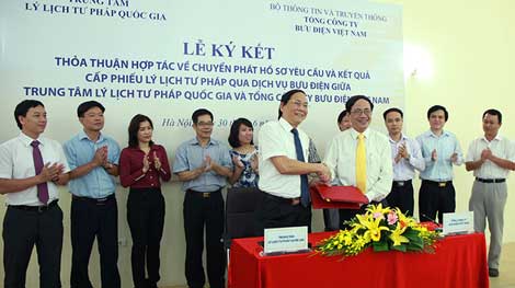 Chuyển phát hồ sơ và Phiếu lý lịch tư pháp qua dịch vụ Bưu điện