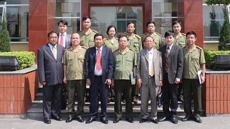 Đoàn cán bộ Bộ Nội vụ Campuchia thăm và làm việc tại ĐH Kỹ thuật - Hậu cần CAND