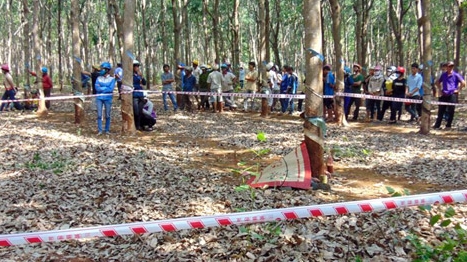 Một thiếu nữ chết bất thường trong vườn cao su