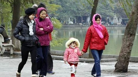 Không khí lạnh bắt đầu ảnh hưởng, Bắc bộ 21 độ