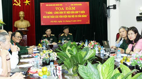 Tọa đàm “ Ý Đảng - Lòng dân từ hiệu quả đóng góp ý kiến vào dự thảo các văn kiện Đại hội XII của Đảng”