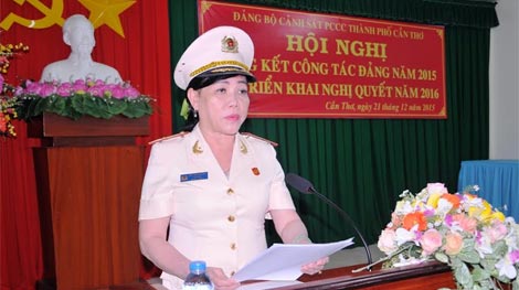 Cảnh sát  PCCC TP Cần Thơ tổng kết công tác Đảng 2015