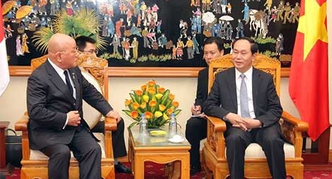 Bộ trưởng Trần Đại Quang tiếp Cố vấn cấp cao của Thủ tướng Nhật Bản