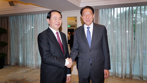 Bộ trưởng Trần Đại Quang thăm Singapore và dự khánh thành Tổ hợp Interpol toàn cầu