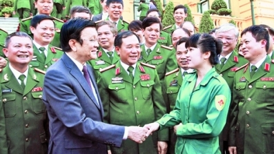 Chủ tịch nước Trương Tấn Sang tiếp Đoàn đại biểu dự Đại hội Thi đua Quyết thắng toàn quân 