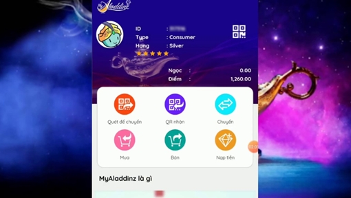 Cảnh giác khi nạp tiền vào ứng dụng Myaladdinz 