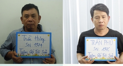 Hai anh em nhiều tiền án cầm đầu băng trộm liên tỉnh