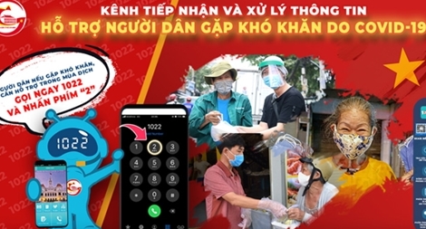 Gọi 1022 khi gặp khó khăn do COVID-19