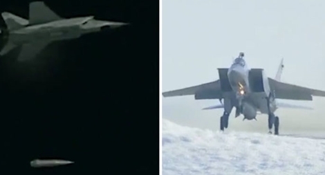 Máy bay chiến đấu MiG-31 bắn thử thành công tên lửa siêu thanh Kinzhal