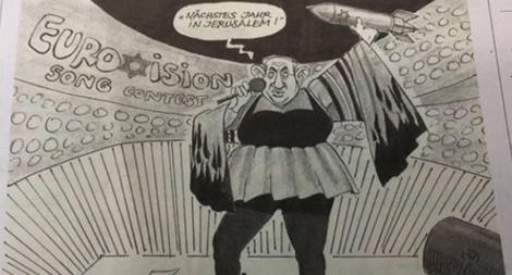 Báo hàng đầu Đức sa thải họa sĩ vì vẽ biếm họa Thủ tướng Israel 