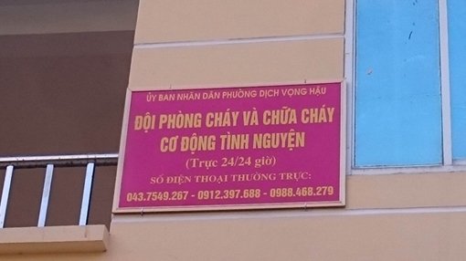 Tăng cường thêm Đội PCCC cơ động tình nguyện phường Dịch Vọng Hậu