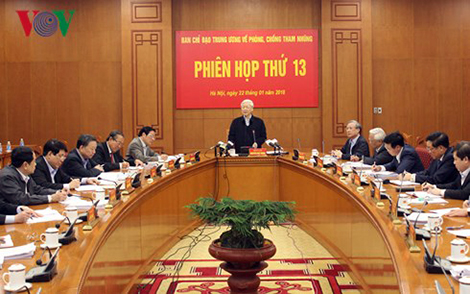 Phiên họp thứ 13 Ban Chỉ đạo Trung ương về phòng, chống tham nhũng