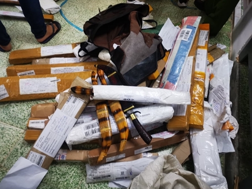 441 kiện hàng chứa hơn 1.000  hung khí vận chuyển qua đường bưu điện