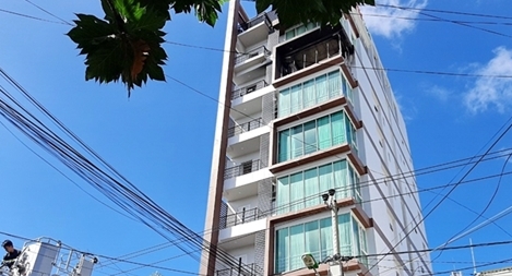 Cháy trên tầng 7 khách sạn Đông Hưng ở phố biển Nha Trang