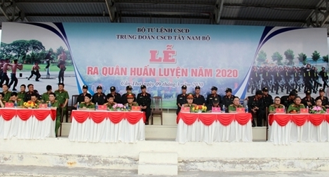 Trung đoàn CSCĐ Tây Nam Bộ ra quân huấn luyện năm 2020