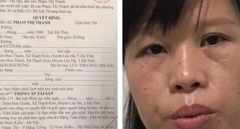 Bà mẹ phạm tội vứt con ở hố ga đang bị truy nã về tội trộm cắp